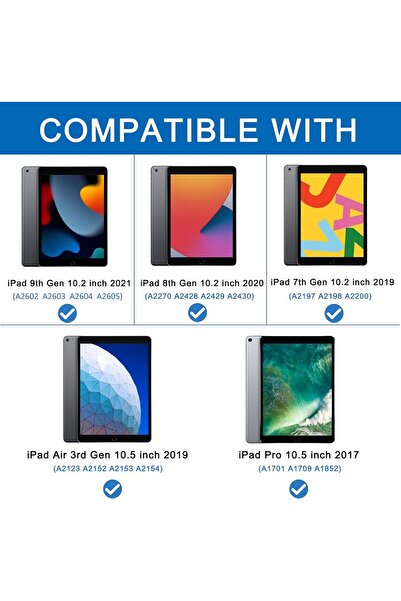 HYX حافظة آيباد 10.2 بوصة، لأجهزة آيباد الجيل التاسع 2021 وآيباد الجيل الثامن 2020 وآيباد