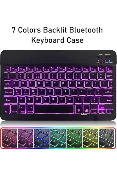 HYX جراب تابلت سامسونج إس 6 لايت مع لوحة مفاتيح وحامل قلم إس مدمج - جراب ذكي رفيع لجهاز إس 6 لايت مع بلوتوث