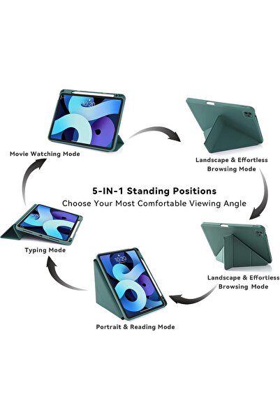 HYX حافظة لجهاز iPad Pro 11 بوصة، الجيل الرابع والثالث والثاني والأول 2022/2021/2020/2018، مع حامل قلم، مغناطيسي