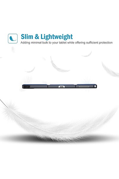 HYX Galaxy Tab S6 Lite 10.4” Slim Trifold Stand Folio Case with Soft Flexible Translucent Back