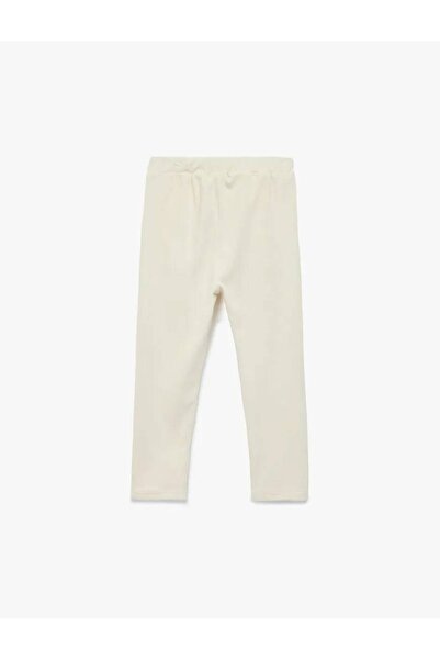 Koton Basic Velvet Trousers with Tie Waist and Pocket Detail