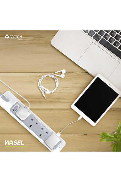 RAFEED وصلة طاقة 5 متر 4 مقابس 230 فولت 13 أمبير نوع المملكة المتحدة 2990 واط