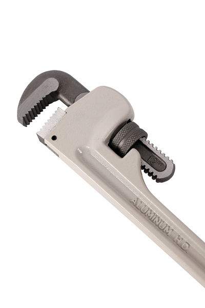 Lawazim Aluminum Pipe Wrench - 12 Inch Adjustable Jaw Heavy Duty Rust Resistant Plumbing Tool