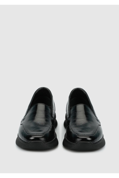 Eclipse Μαύρα δερμάτινα γυναικεία παπούτσια