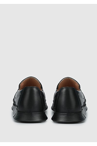 Eclipse أحذية رجالية جلدية سوداء