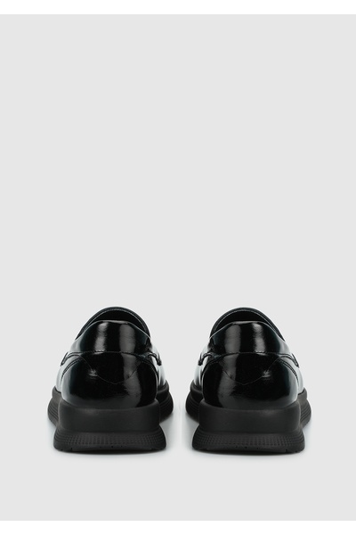 Eclipse Μαύρα δερμάτινα γυναικεία παπούτσια