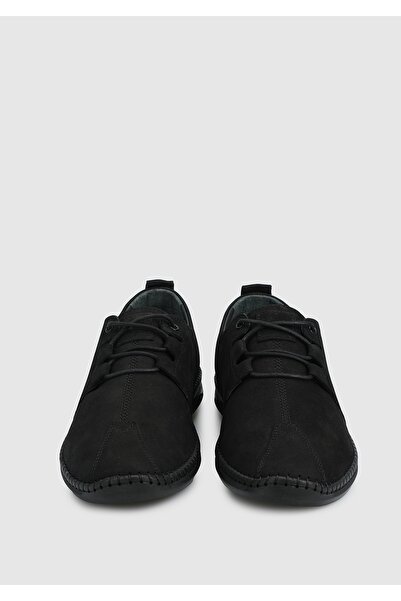 Eclipse Black Leather Men's Shoes