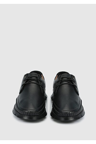 Eclipse أحذية رجالية جلدية سوداء