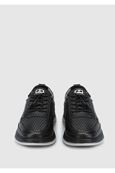 Eclipse Black Leather Men's Shoes