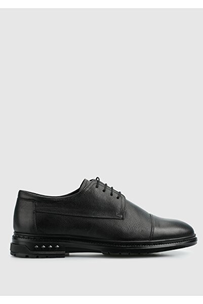 Eclipse Black Leather Men's Shoes
