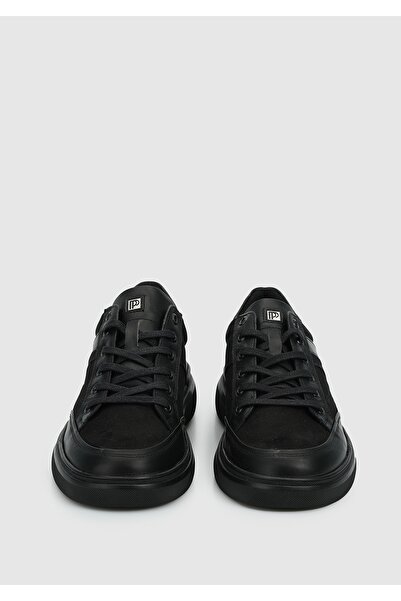 Provoq Black Leather Men's Shoes