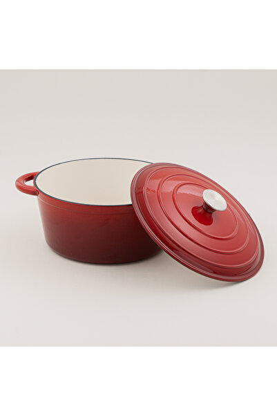 Alberto enameled cast iron dutch oven 6.5L, red