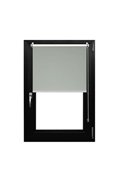 MC&A Amenajari Simple Textile Roller Blind, Opaque Greenish Grey, L 40 cm X H 200 cm