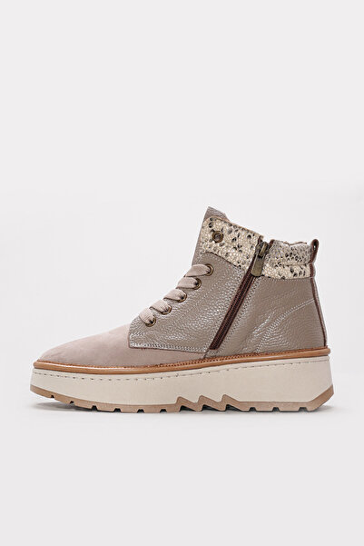 Ayakkabıhane Kaliteli Hakiki Deri Vizon Poli Taban Kadın Spor Bot AH08409192613368