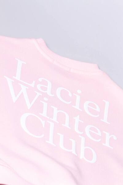 Çipil Girl's Cotton Pink Sweatshirt Tracksuit Set