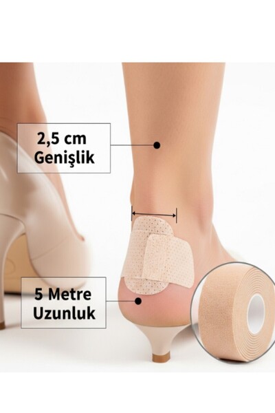 Hombak Ayakkabı Vurmalarına Son 2.5 cm x 5 m Ayakkabı Vurma Önleyici Bant ile...