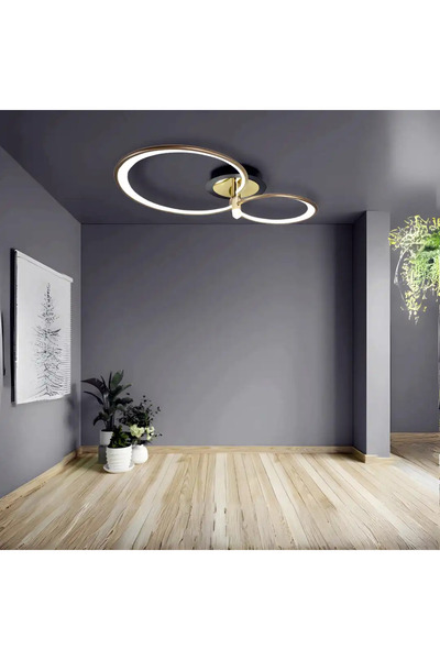 LED CONCEPT LED chandelier with three types of light, remote control, adjustable intensity, 53W, 70x40x15