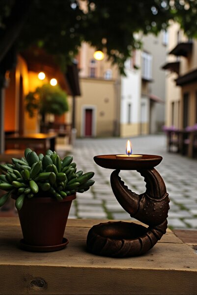 Dropcek eticaret Dekoratif Yengeç Tasarım Sunumluk Takı Mum Şeker Vegan Üreti...