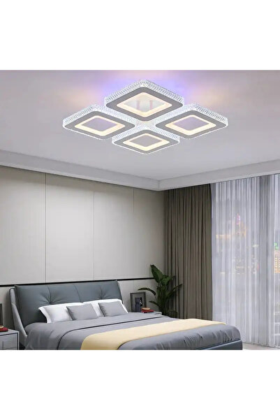 LED CONCEPT LED chandelier with three types of light, remote control, adjustable intensity, 184W, 40x40x10cm