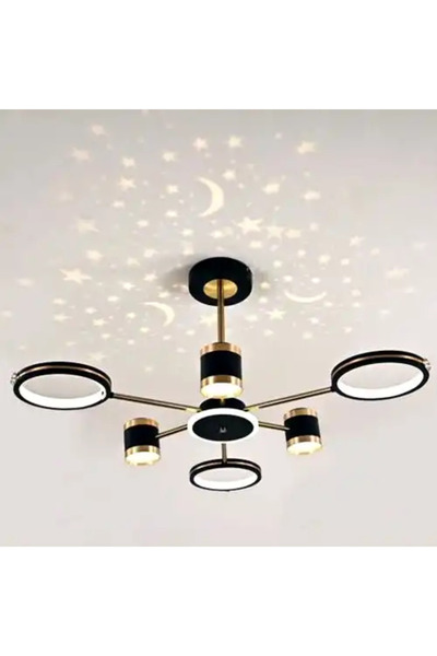 LED CONCEPT LED chandelier with three types of light, remote control, adjustable intensity, 71W, 90x90x45cm