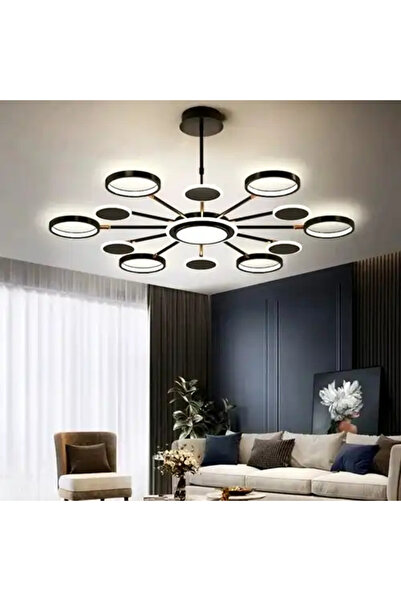 LED CONCEPT LED chandelier with three types of light, remote control, adjustable intensity, 143W, 120x120x38cm