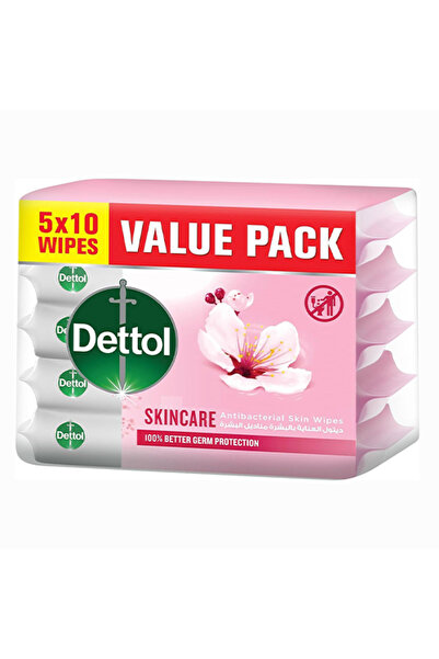 Dettol WIPES SKINCARE FAMILY PACK 5X10PCS