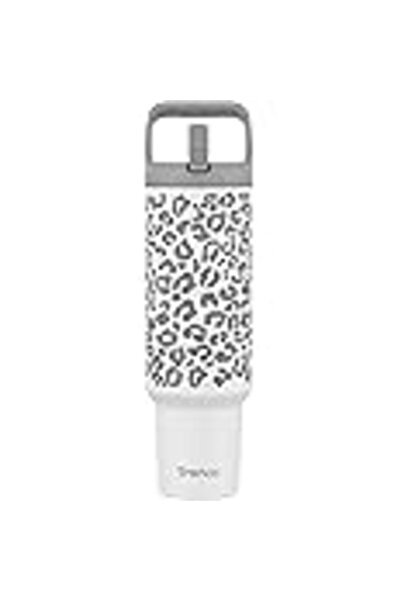 Tronco 50 oz Stainless Steel Tumbler with Flip Straw, Vacuum Insulated Water Bottle