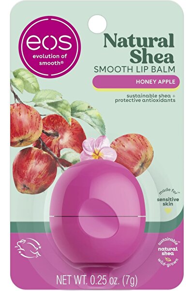 Eos مرطب شفاه فائق النعومة بزبدة الشيا - عسل وتفاح، ترطيب يدوم ٢٤ ساعة، ٠.٢٥ ...
