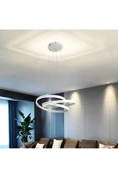 LED CONCEPT Smart LED chandelier with remote control and three types of light, asymmetrical, 126W, dimmable, 55x55x120cm