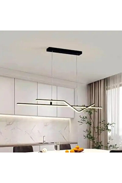 LED CONCEPT Smart LED chandelier with remote control and three types of light, linear, 84W, dimmable, 120x18x100cm