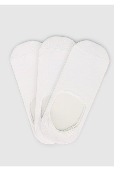 MIOVELA Λευκές ανδρικές κάλτσες μπαλαρίνας MVE10 White 3-pack
