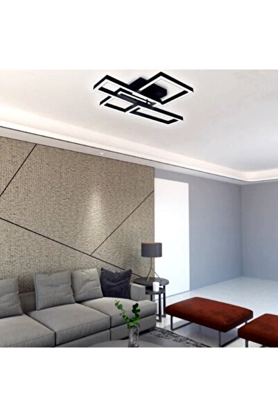 LED CONCEPT Smart LED chandelier with remote control and three types of light, square, 75W, dimmable, 56x48x13cm