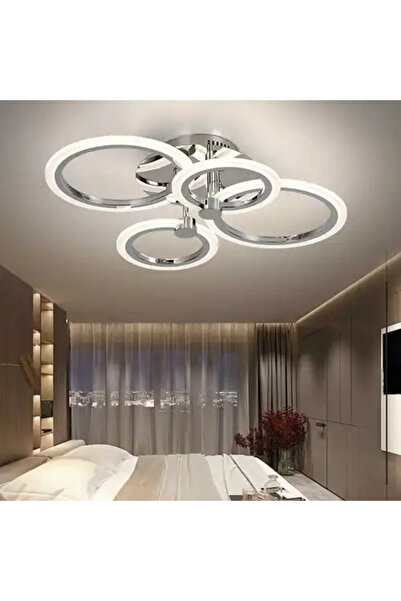 LED CONCEPT Lustra LED cu trei tipuri de lumina, telecomanda, intensitate reglabila, 72W, 50x40x10cm