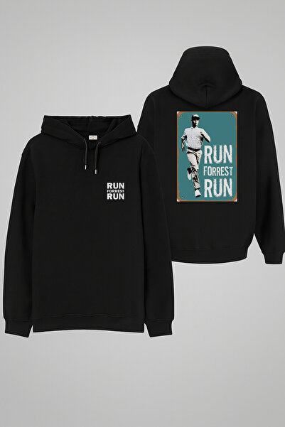 MODA Φούτερ με κουκούλα για ενήλικες Run Forrest Run Forrest Gump με τύπωμα