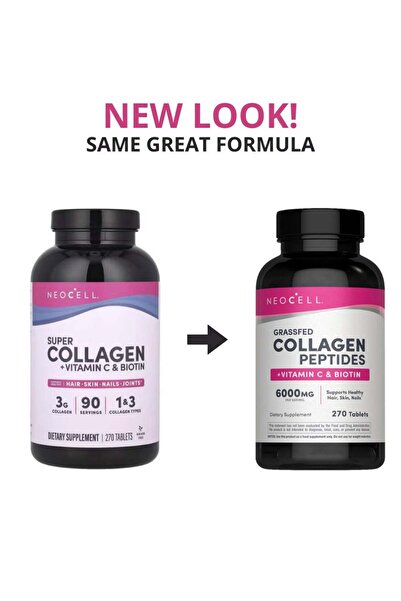 Neocell Super Collagen, + Vitamin C & Biotin, 270 Tablets