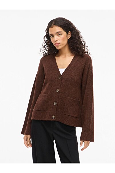 VILA Strickjacke VIELLIE V-Ausschnitt