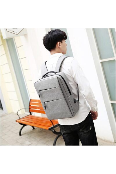 Zen Store حقيبة ظهر سوداء للكمبيوتر المحمول مقاس 15 و16 بوصة، حقيبة كمبيوتر محمول رفيعة ومتينة مع منفذ شحن USB