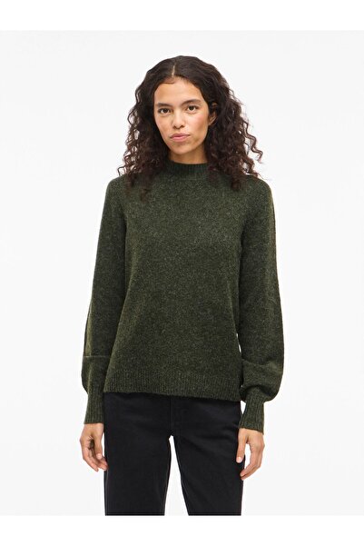 VILA Strickpullover VIHANNA Stehkragen