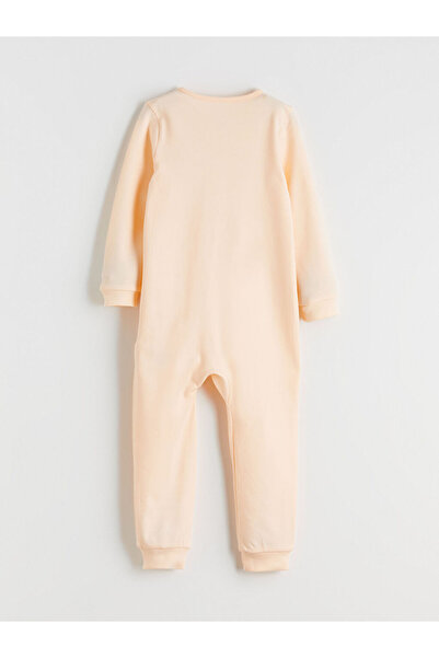 LC Waikiki Pink Crew Neck Baby Girl Romper