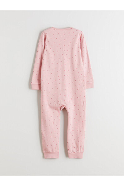 LC Waikiki Pink Crew Neck Baby Girl Romper