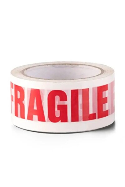 ambalaje365 Bandă adezivă 'FRAGIL', 48 mm x 60 m, acrilică, alb/roșu, set 6 b...