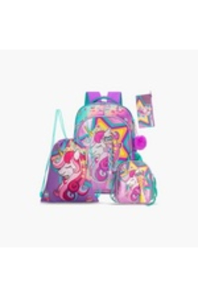 zmzm حقيبة مدرسية، وصندوق غداء، وحقيبة أنشطة، وحامل أقلام من إيزي كيدز، مقاس ...