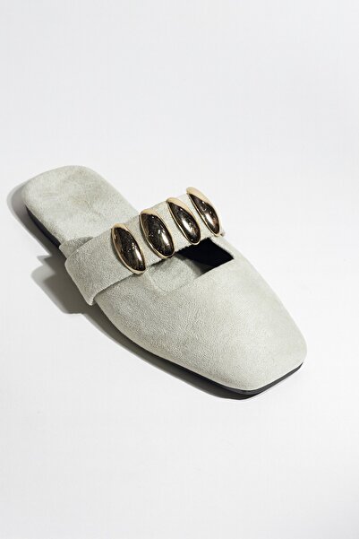 Giydim Gidiyor Ντίβα Σουέτ Παντόφλες Μπεζ