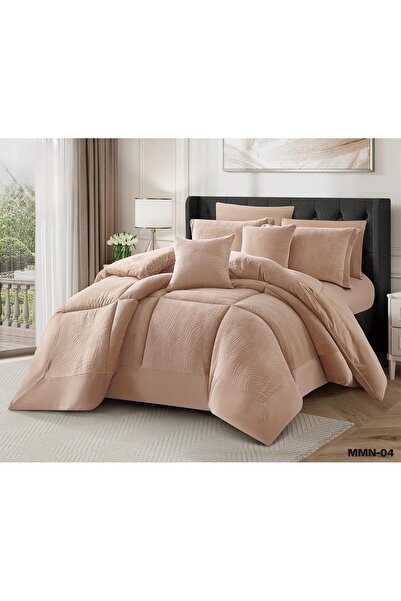 Roshen Winter 8-piece double bed duvet cover set, heavy soft velvet, embossed and engraved, where luxury meets comfort, size 260*230