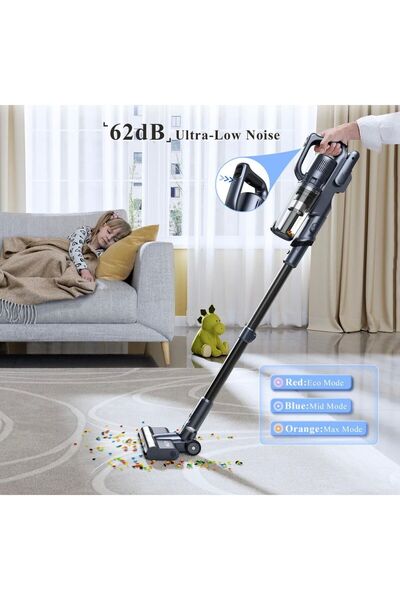 Lubluelu Aspirator vertical, fara fir, 30000Pa, capacitate colectare 77l, negru