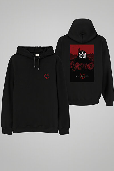 MODA V for Vendetta με τύπωμα Φούτερ με κουκούλα για ενήλικες με κουκούλα