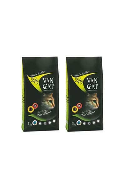 Vancat Van Cat Tavuklu ve Prinçli Yetişkin Kedi Maması 1 Kg X 2 Adet