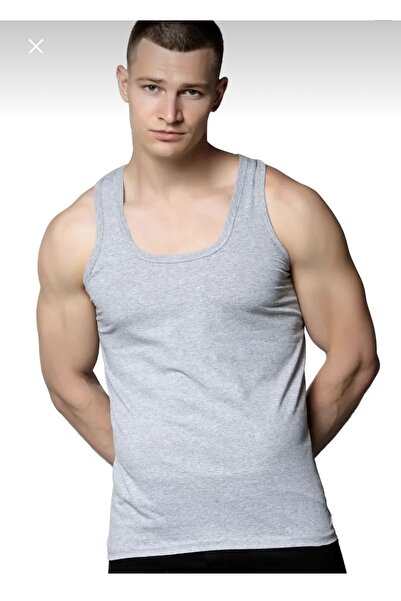 Sedef Yıldızı Men's Combed Cotton Undershirt 100% Cotton Basic Undershirt - B...
