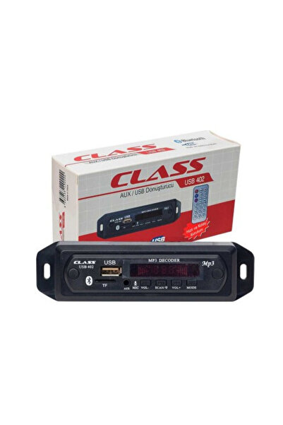 Class Bluetoothlu Araç Oto Teyp Aux Usb Sd Mikrofonlu Dönüştürücü Çevirici Mp3 Modülü Müzik Çalar