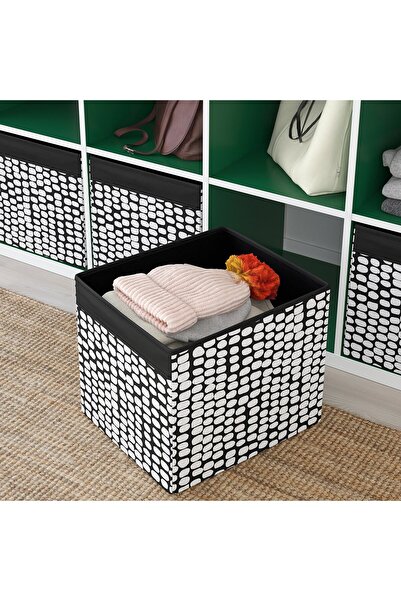 IKEA DRÖNA Box, black/white, 33 x 38 x 33 cm